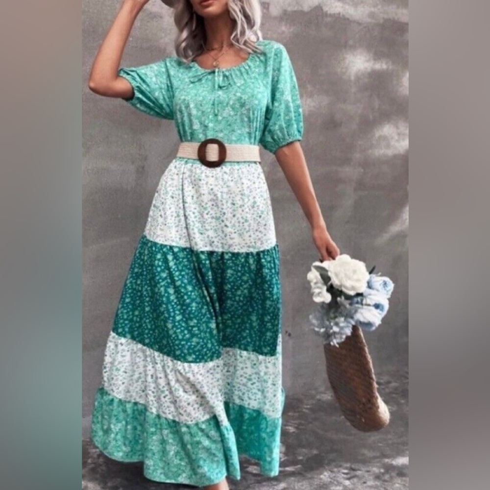 Zara Kelly Green Maxi Dress